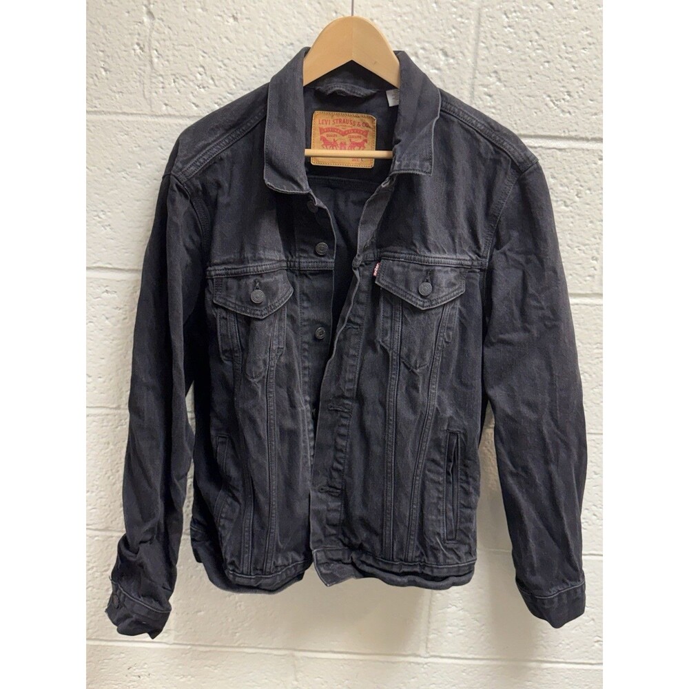 Levi's Denim Jacket Black Jean Large Mens